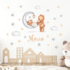Custom Name Wall Decals Little Bear Stars