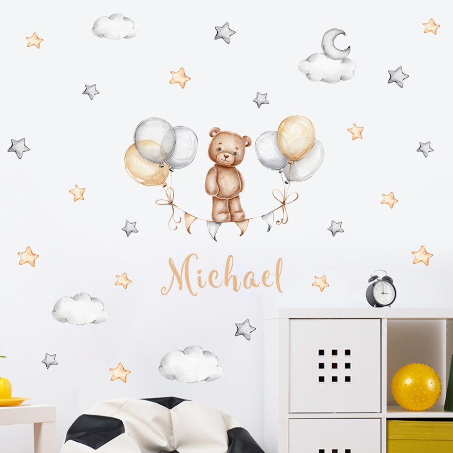Custom Name Wall Decals Little Bears