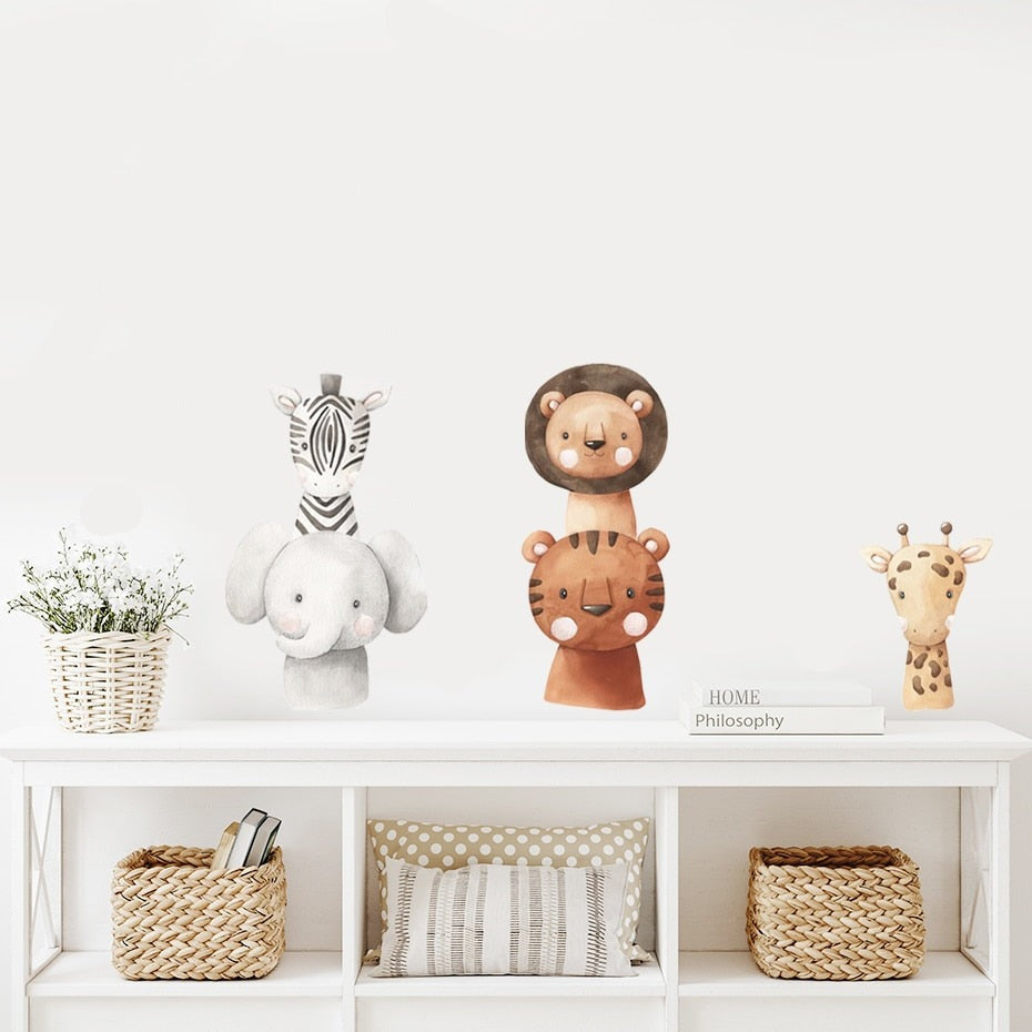 Cartoon Cute Animals Wall Decals