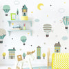 Nursery Wall Decals Houses Hot Air Balloon