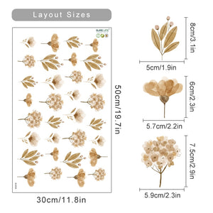 Boho Herbs Field Flowers Wall Decals