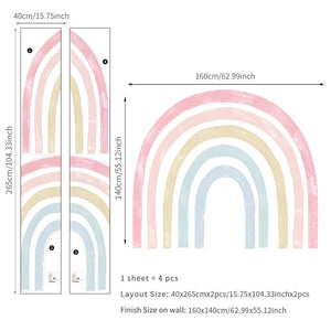 Large Light Rainbow Wall Decal