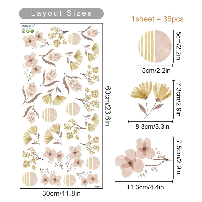 Nursery Wall Decals Bee Flowers