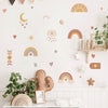 Boho Rainbow Heart Wall Decals