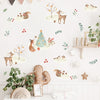 Cartoon Wall Decals Christmas Cute Animals