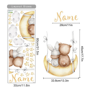 Custom Name Wall Decals Little Bears