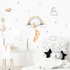Cartoon Wall Decals Cute Rabbit and Dinosaurs