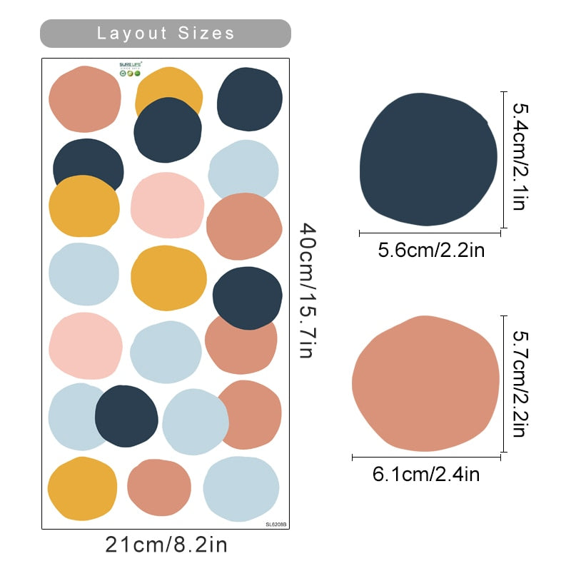Nursery Polka Dots Colorful Wall Decals