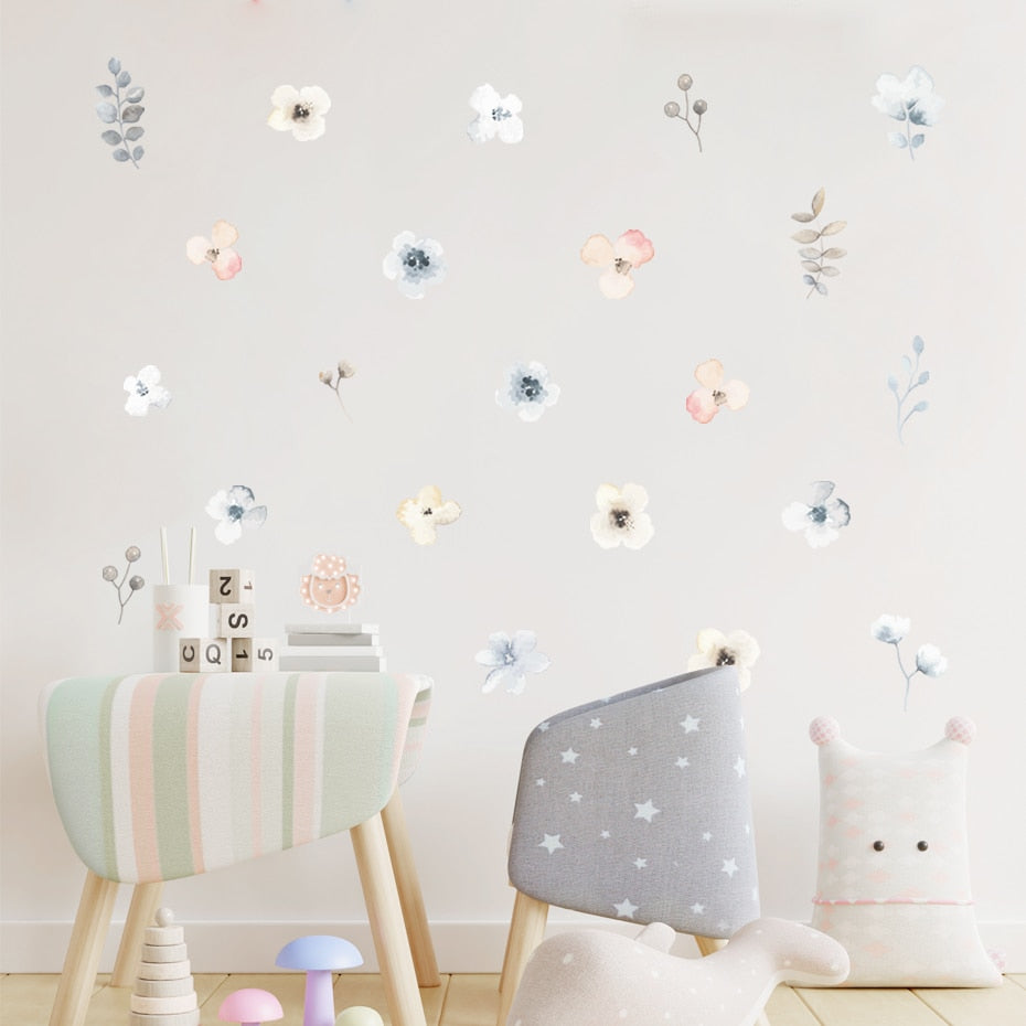 Boho Herbs Field Flowers Wall Decals