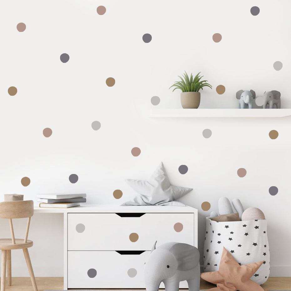 Pattern Wall Decal Colorful Polka Dots