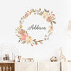 Floral Wreath Roses Wall Decals