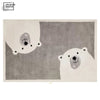 Cartoon Animals Square Area Rug