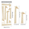 Cartoon Wall Decals Giraffe Green Leaves