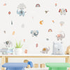 Cartoon Wall Decals Cute Elephants