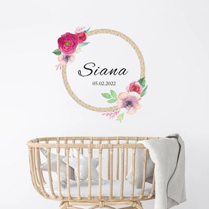 Custom Wall Decal Baby Name Birth Date