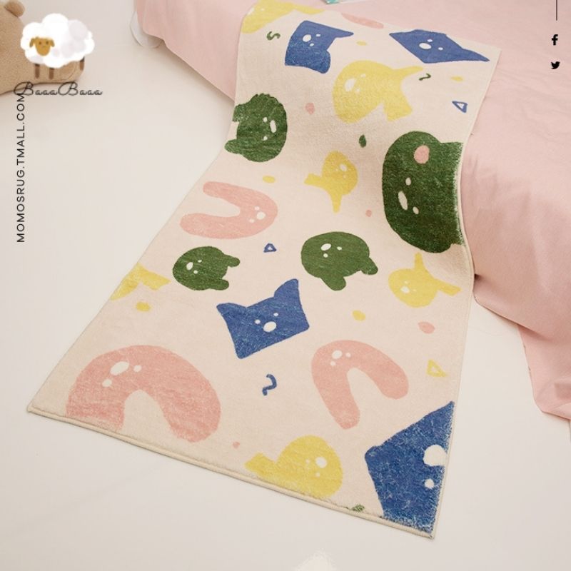 Nursery Area Rug Colorful Animals