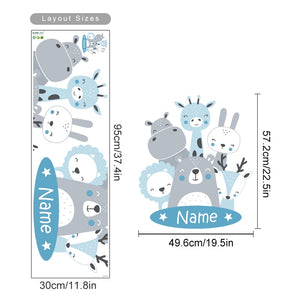 Custom Name Wall Decals Animal Friends