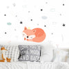Cartoon Sleeping Fox Wall Decals