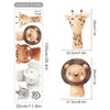 Boho Animals Height Chart Wall Decals