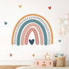 Cartoon Wall Decals Rainbow Hearts