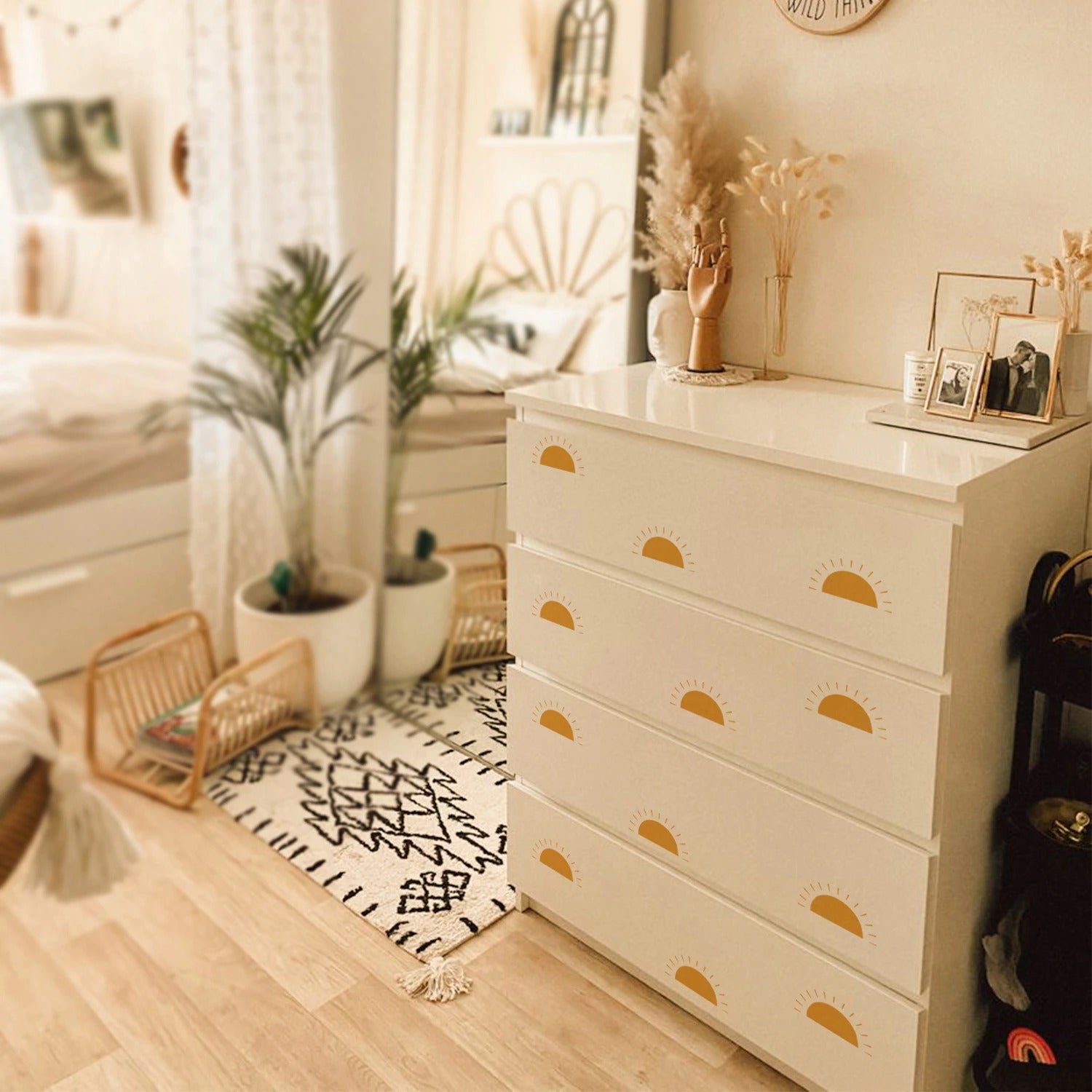 Pattern Wall Decals Orange Half Suns