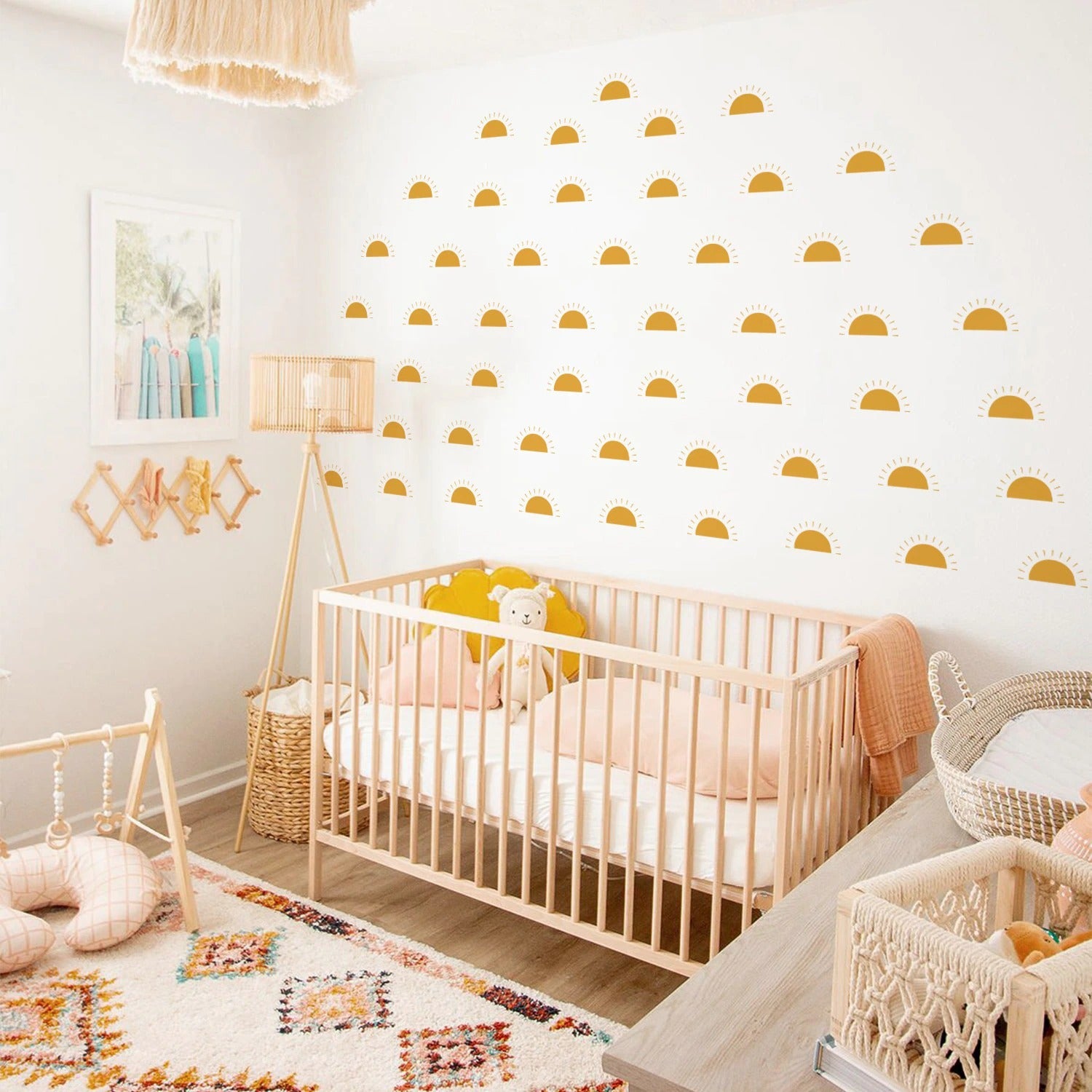 Pattern Wall Decals Orange Half Suns