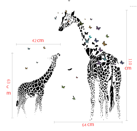 Cartoon Wall Decals Funny Animals