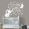 Cartoon Wall Decals Dream Big Quote Elephant