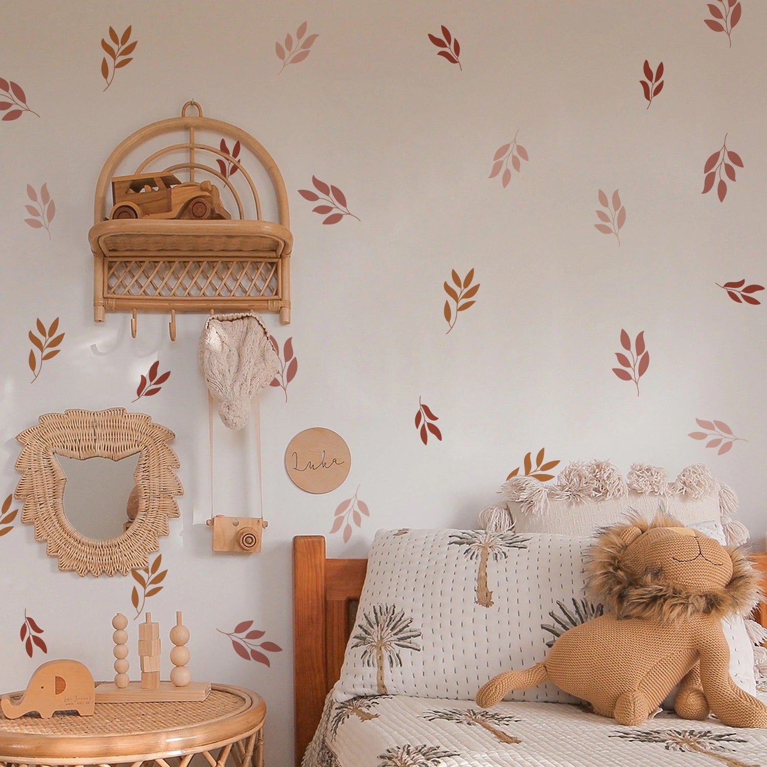 Pattern Wall Decals Boho Leaves