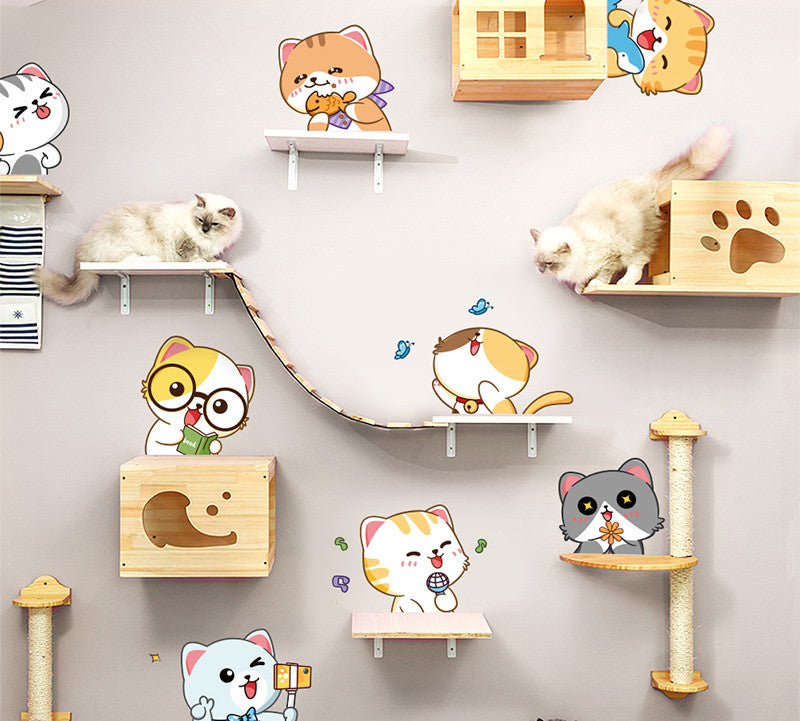 Cartoon Wall Decals Little Cute Cats