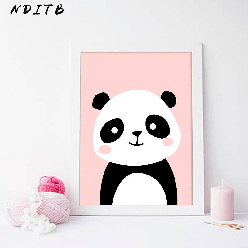 Funny Cute Animals Nursery Canvas Posters