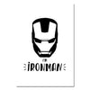 Black And White Superheroes Nursery Canvas Posters