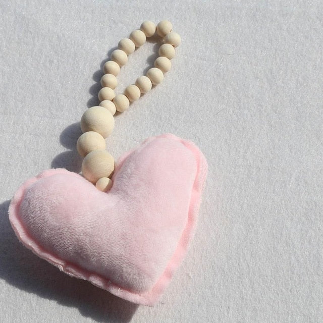 Moon Star Heart Wooden Beads Ornaments