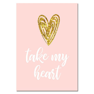 Romantic Valentine Nursery Canvas Posters