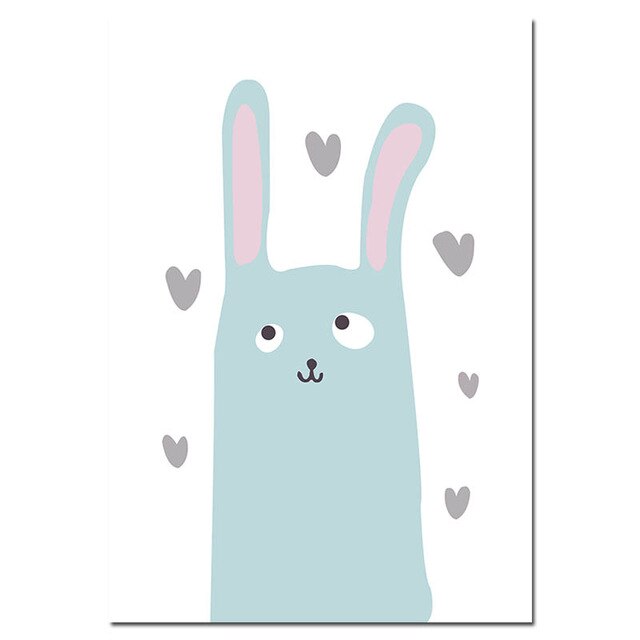 Pear And Numbers Nursery Canvas Posters