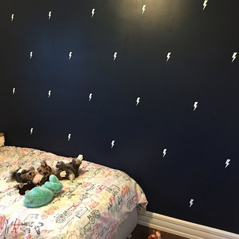 Superhero lightning Pattern Wall Stickers