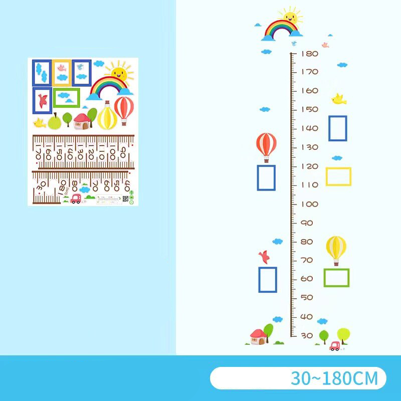 Height Chart Wall Decal Cartoon Style